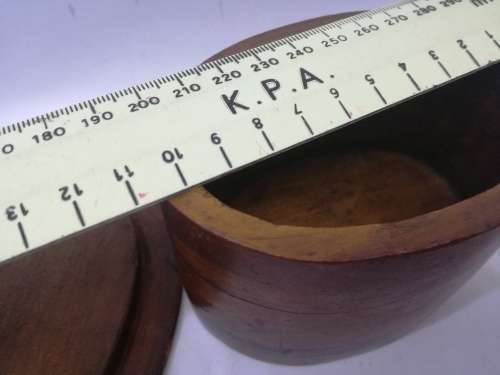 Oval wooden box - gift to ladies on cruise-liner - OLD
