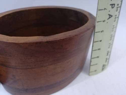 Oval wooden box - gift to ladies on cruise-liner - OLD