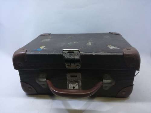 Old brown Cardboard suitcase