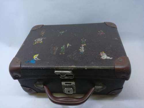 Old brown Cardboard suitcase