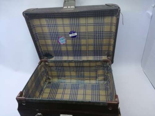 Old brown Cardboard suitcase