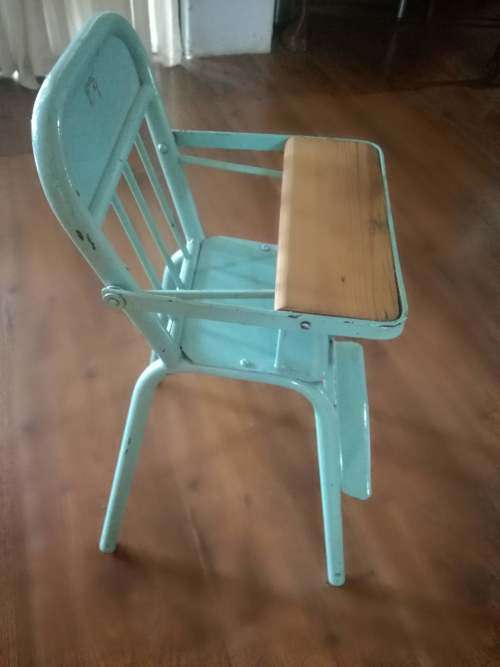 Vintage metal doll high chair
