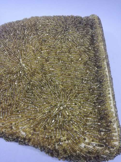 Beautiful Vintage Gold Beaded Evening Bag