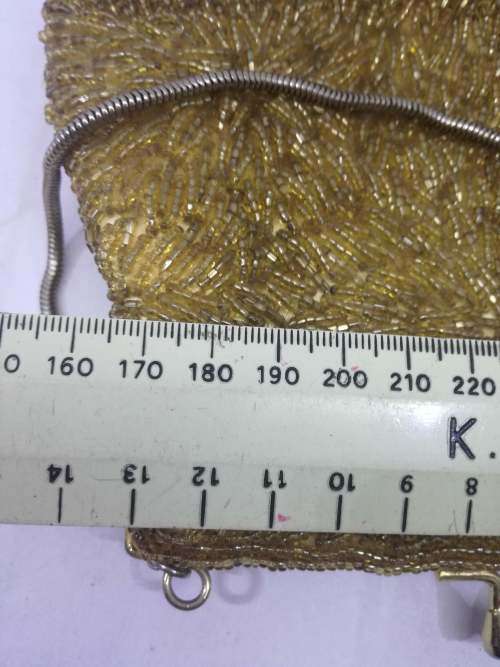 Beautiful Vintage Gold Beaded Evening Bag
