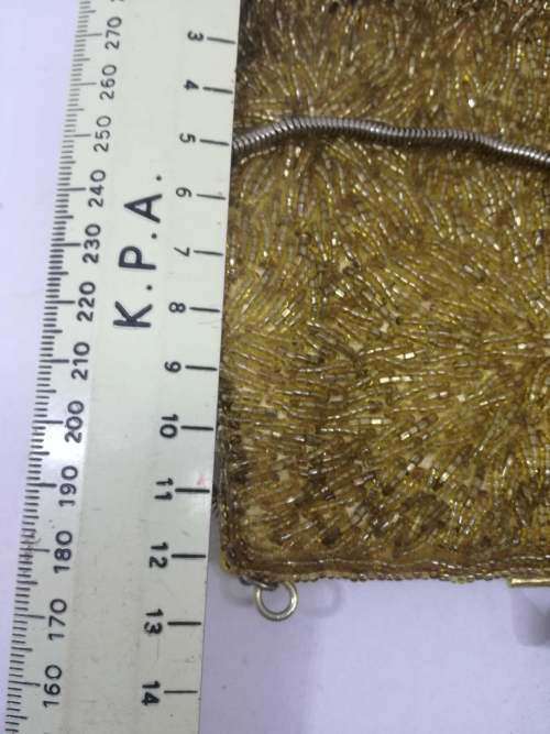 Beautiful Vintage Gold Beaded Evening Bag
