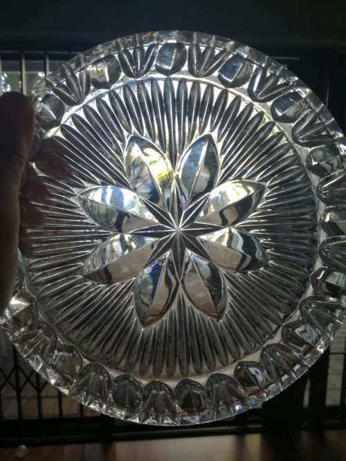 Stunning heavy glass bowl