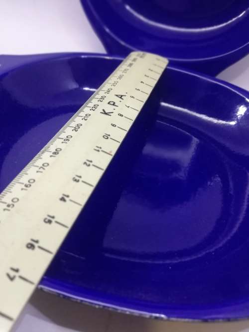 Pretty blue enamel plates