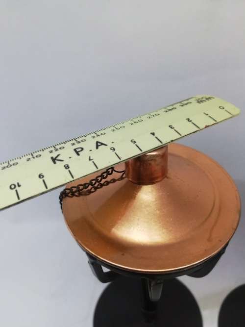 Pretty copper table oil lamps