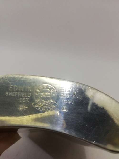 Edwin Blyde Pewter Hip flask Hand made in Sheffield Factory