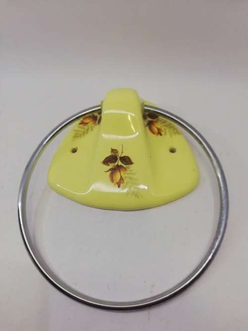 Crane ware vintage yellow hand towel ring and toothbrush holder!
