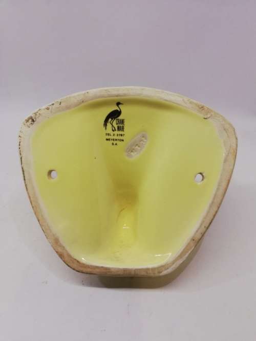 Crane ware vintage yellow hand towel ring and toothbrush holder!