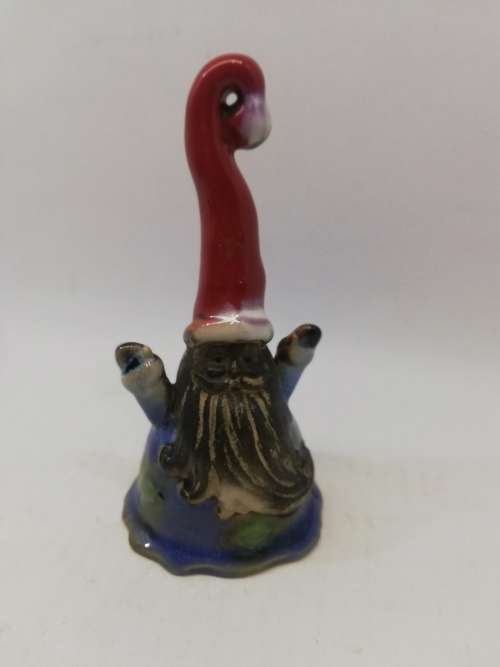 VINTAGE  Ceramic Santa Bell Figurine, Cone Shape