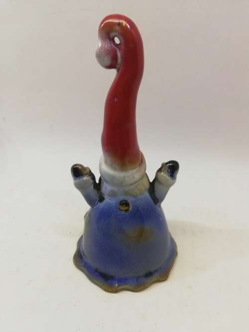 VINTAGE  Ceramic Santa Bell Figurine, Cone Shape