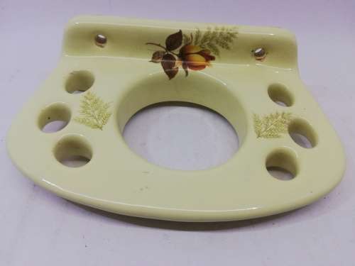 Crane ware vintage yellow hand towel ring and toothbrush holder!