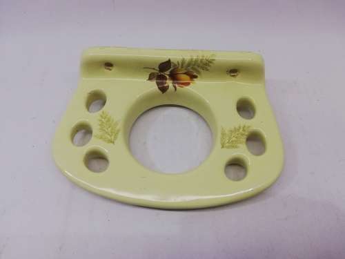 Crane ware vintage yellow hand towel ring and toothbrush holder!