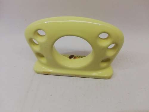Crane ware vintage yellow hand towel ring and toothbrush holder!