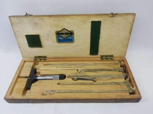 Vintage  `SHARDLOW` COMBINATION DEPTH MICROMETER SET + CASE