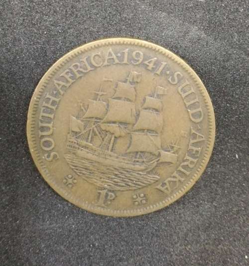 1941 PENNY - (1D) - UNION OF SOUTH AFRICA *** (NO STAR AFTER DATE)