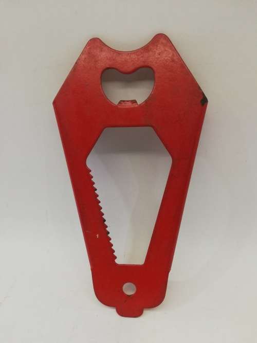 Red metal kitchen tool - opener