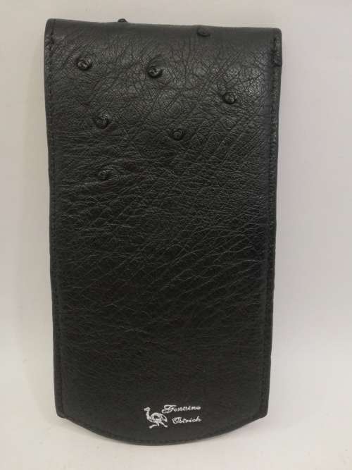 Ostrich leather glasses case