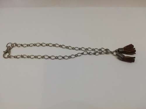 Leather on chain necklace