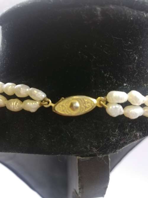 Double string real rice pearl - clasp needs replacing - Beautiful!