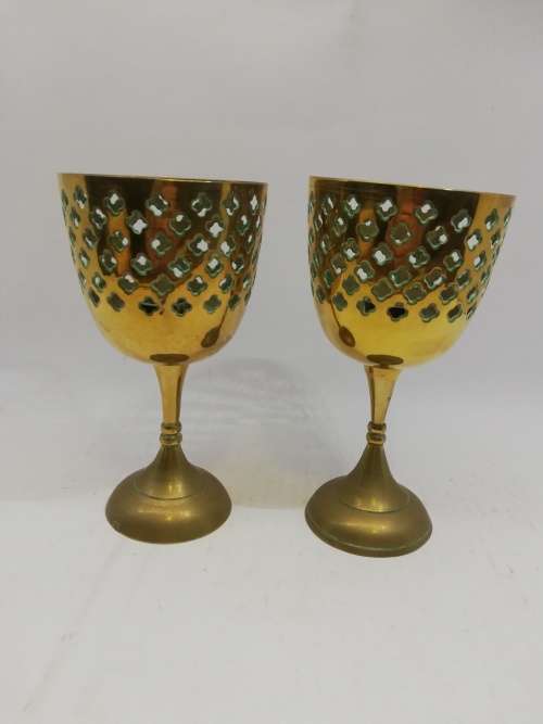 Two brass Candle holders