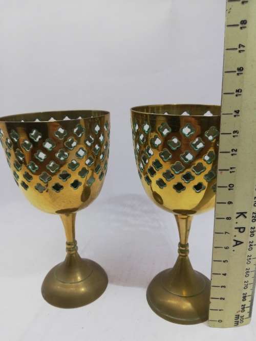 Two brass Candle holders