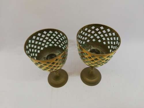 Two brass Candle holders