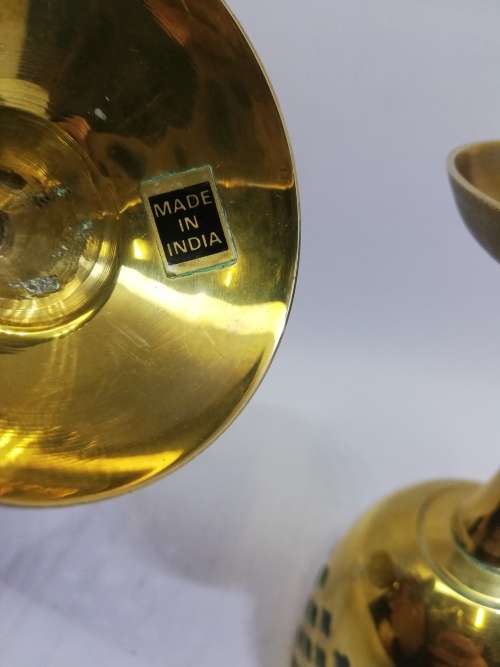 Two brass Candle holders