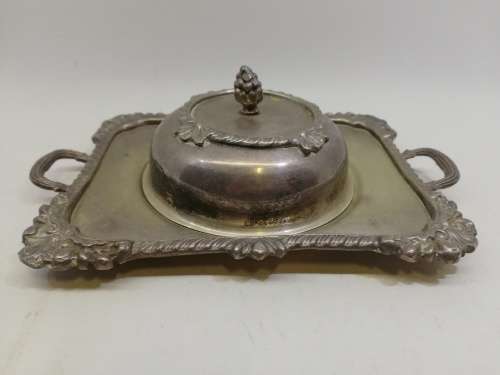 Seranco EPNS B M Mount Butter dish
