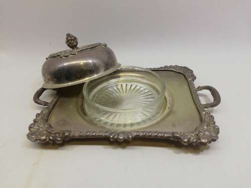 Seranco EPNS B M Mount Butter dish