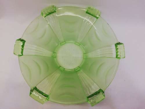 Green Art Deco bowl - a stunner!