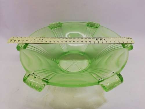 Green Art Deco bowl - a stunner!