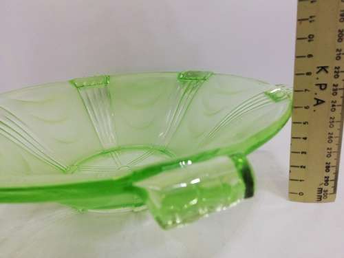 Green Art Deco bowl - a stunner!