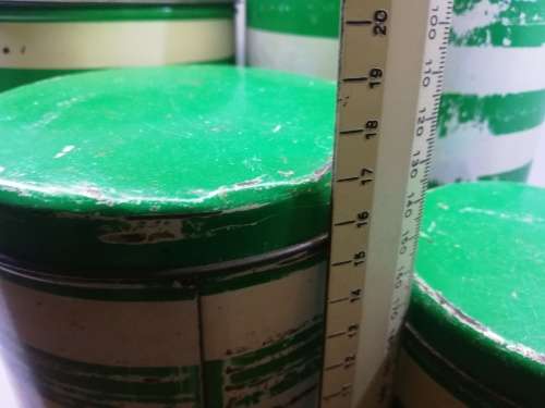 Green and white stripe Set Goodhope ware tins! LOOK! What a find!