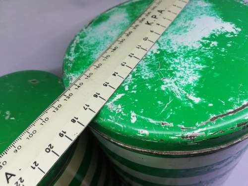 Green and white stripe Set Goodhope ware tins! LOOK! What a find!