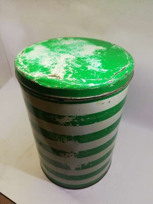 Green and white stripe Set Goodhope ware tins! LOOK! What a find!