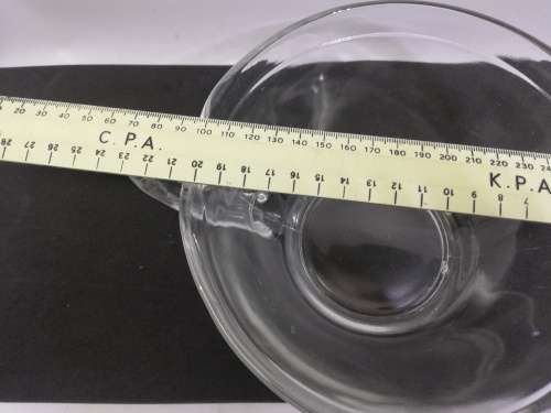 Glass mixing bowl with pouring spout