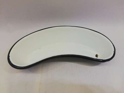 White enamel kidney bowl