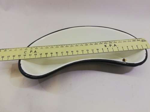 White enamel kidney bowl