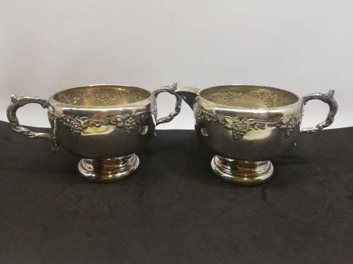 Viking Plate  sugar pot and milk jug