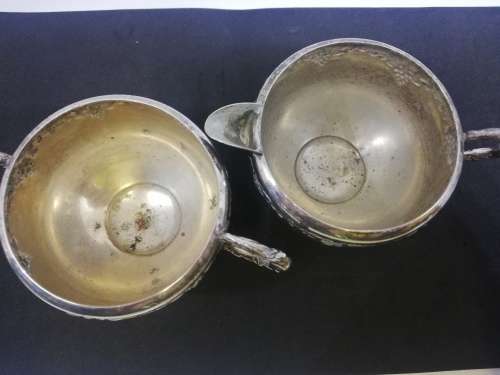 Viking Plate  sugar pot and milk jug