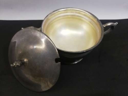 Silver plated sugar pot