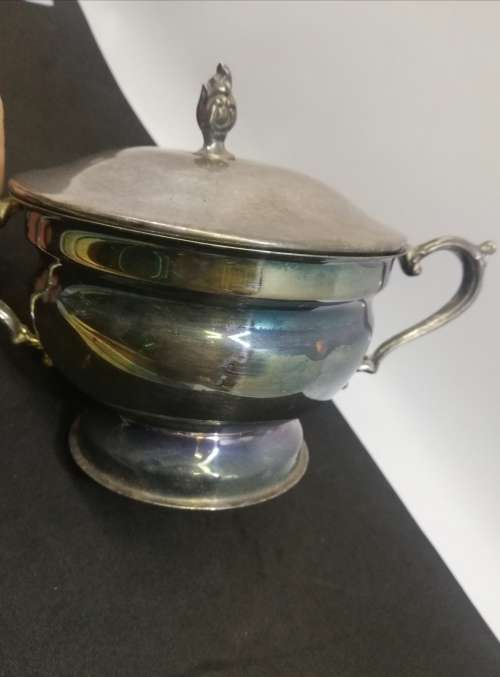 Silver plated sugar pot