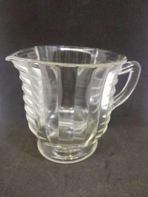Pretty glass milk jug