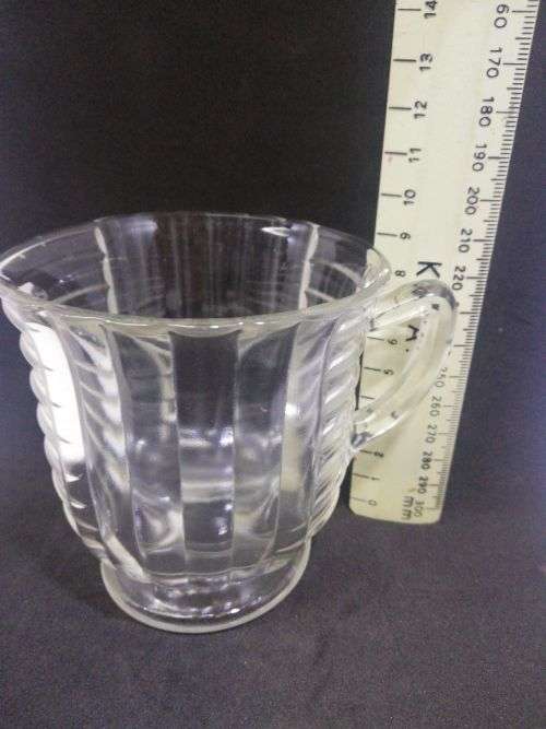Pretty glass milk jug