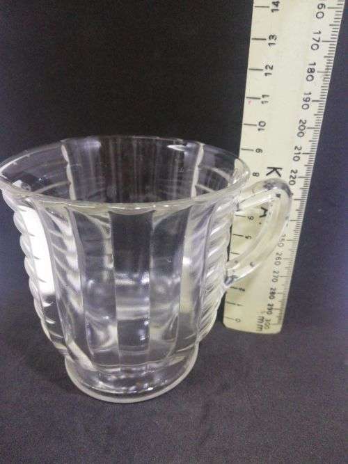 Pretty glass milk jug