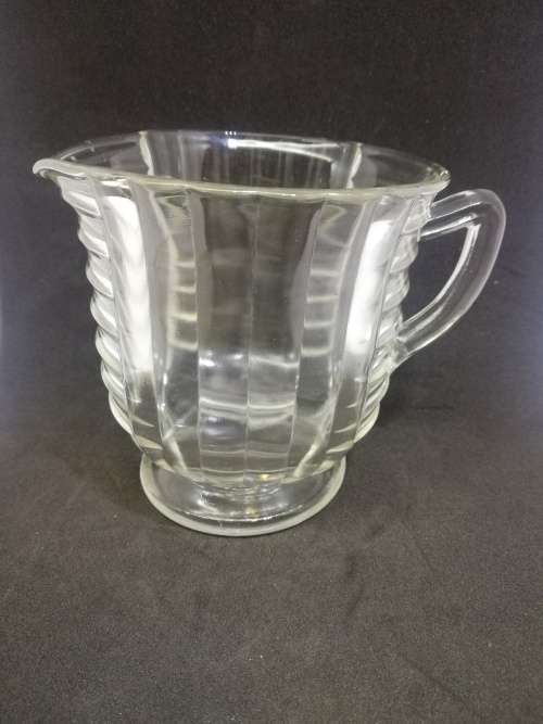 Pretty glass milk jug