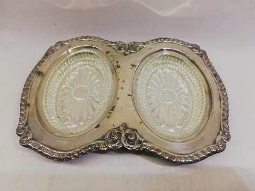 Vintage Seranco SP on B serving dish with glass inners